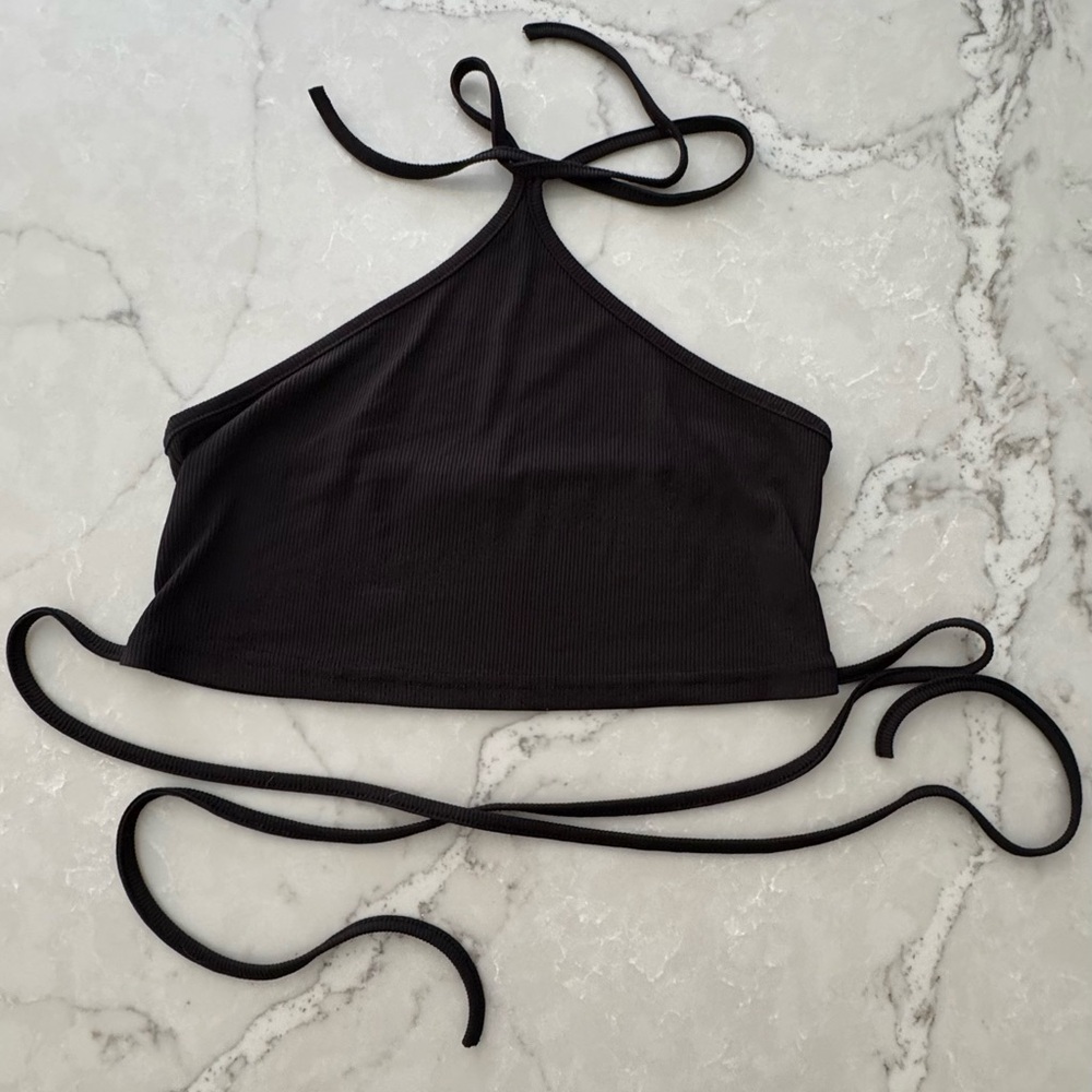 SHEIN Black Ribbed Top